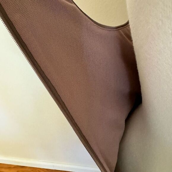 Aritzia Babaton Pressure Satin Racerback Brown Mini Dress Size 6 - Picture 3 of 8